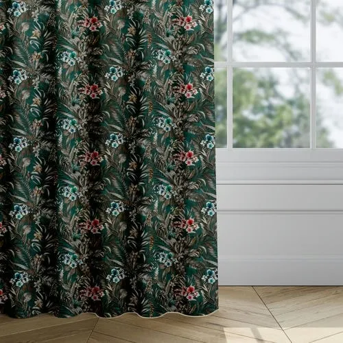 Twinings Teal Curtains | Online Blindz