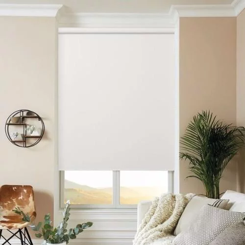 Belen Snow Electric Roller Blind | Online Blindz