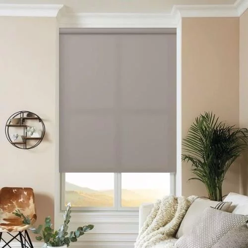 Maren Taupe Electric Roller Blind | Online Blindz