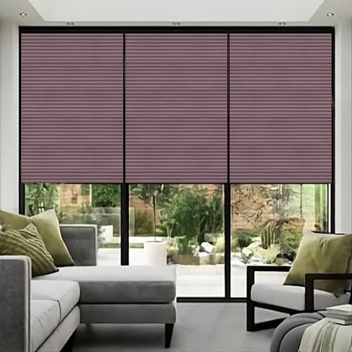 Jacqui Plum Pleated Blind | Online Blindz