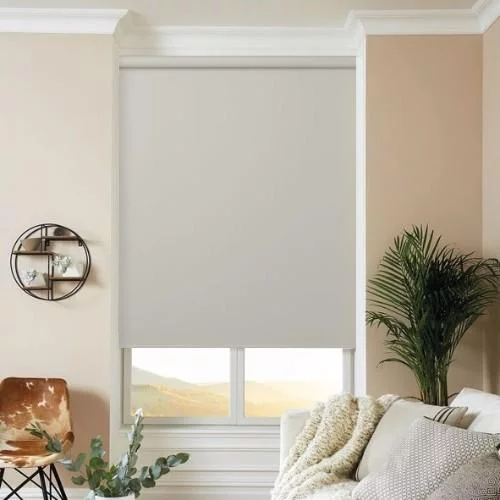 Belen Grey Whisper Electric Roller Blind | Online Blindz