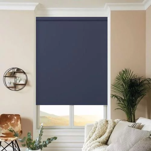 Belen Indigo Electric Roller Blind | Online Blindz