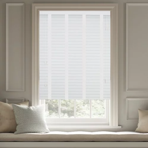 Camellia LT 50mm Tape Faux Wood Blind | Online Blindz