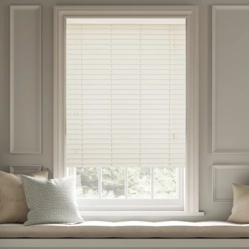 Coraline LS 50mm Slat Faux Wood Blind | Online Blindz