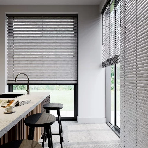 Emmersyn LS 50mm Slat Faux Wood Blind | Online Blindz