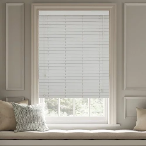 Hadley LS 50mm Slat Faux Wood Blind | Online Blindz