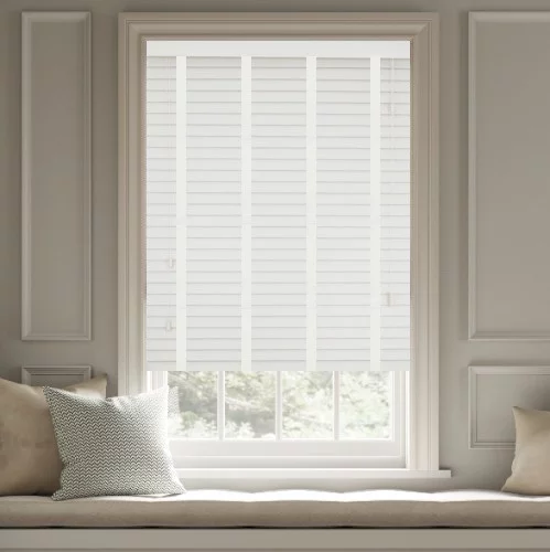 Harlee LT 50mm Tape Faux Wood Blind | Online Blindz