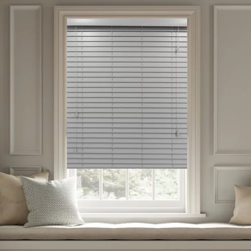 Harlow LS 50mm Slat Faux Wood Blind | Online Blindz