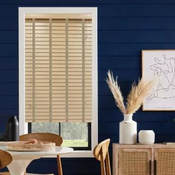 Primrose LT 50mm Tape Faux Wood Blind | Online Blindz