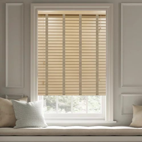 Primrose LT 50mm Tape Faux Wood Blind | Online Blindz