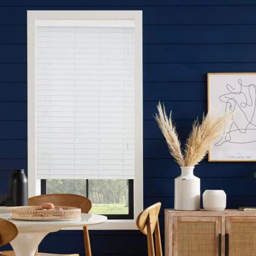 Rowan LS 50mm Slat Faux Wood Blind | Online Blindz