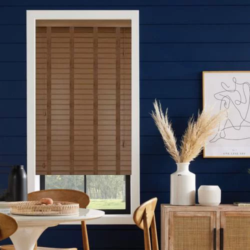 Viola LT 50mm Tape Faux Wood Blind | Online Blindz