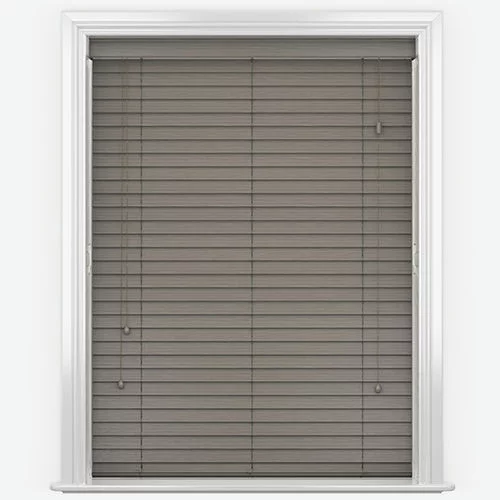 Wood Impressions Ash Grey Faux Wood Blind | Online Blindz