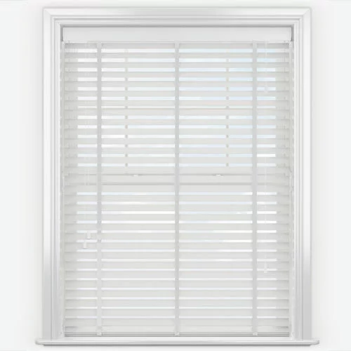 Wood Impressions Embossed Ice White with Tapes Faux Wooden Blind Faux Wood Blind | Online Blindz