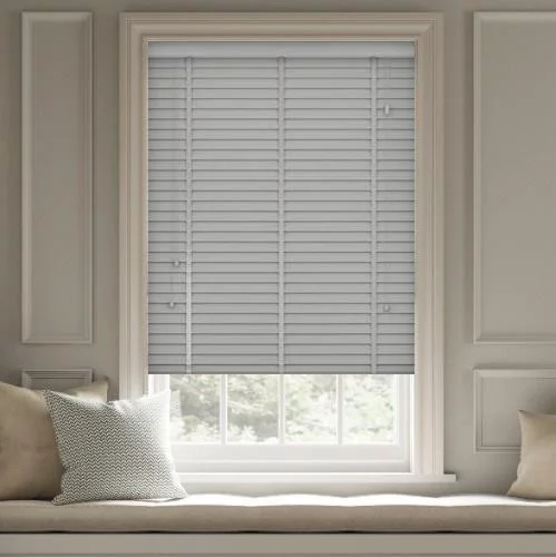 Wood Impressions Urban Grey with Tapes Faux Wood Blind | Online Blindz