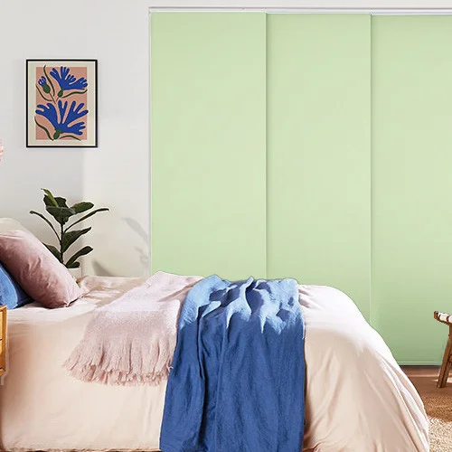 Leliana Blackout Light Sage Panel Blind | Online Blindz