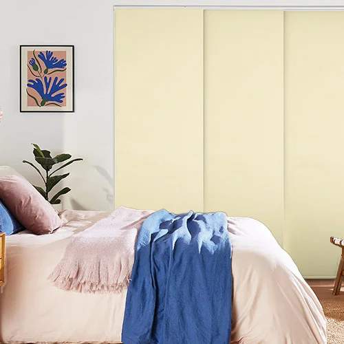 Leliana Blackout Natural Panel Blind | Online Blindz