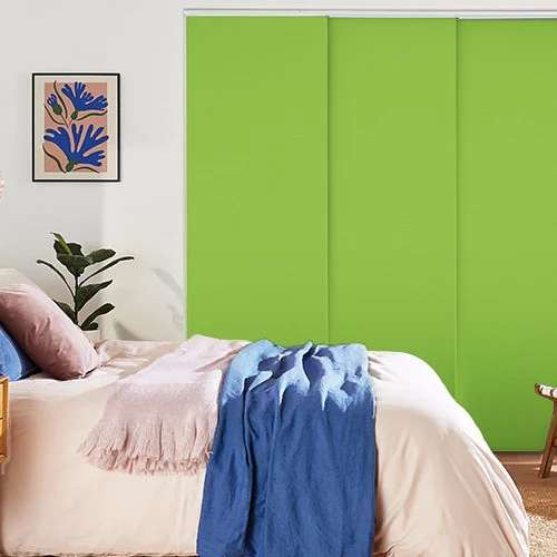 Vivienne Blackout Apple Green Panel Blind | Online Blindz