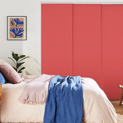 Vivienne Blackout Coral Panel Blind | Online Blindz