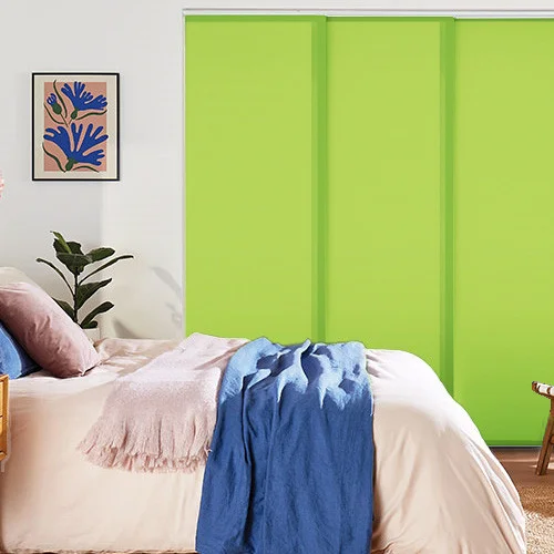 Vivienne Dimout Apple Green Panel Blind | Online Blindz