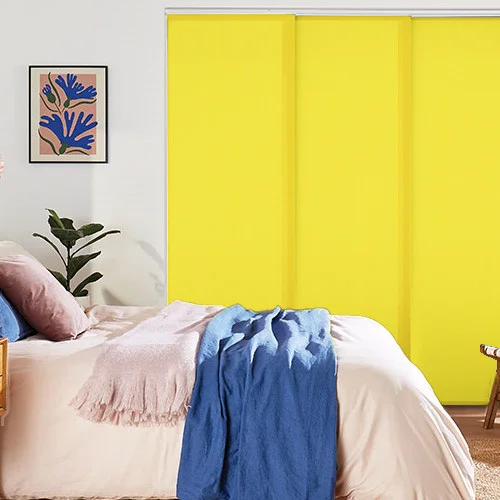 Vivienne Dimout Sunshine Yellow Panel Blind | Online Blindz