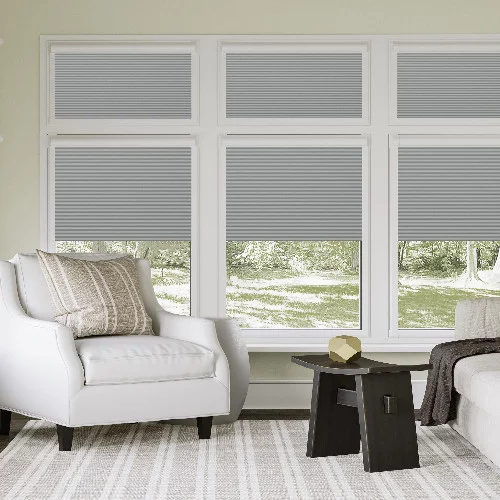 Agustus Blackout Dove Grey Perfect Fit Honey Comb Blind | Online Blindz