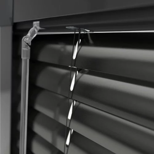 Seraphine Black Perfect Fit Metal Venetian Blind | Online Blindz