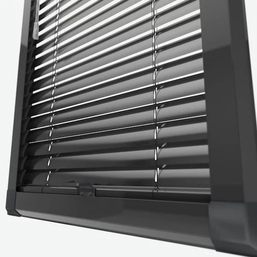 Seraphine Black Perfect Fit Metal Venetian Blind | Online Blindz