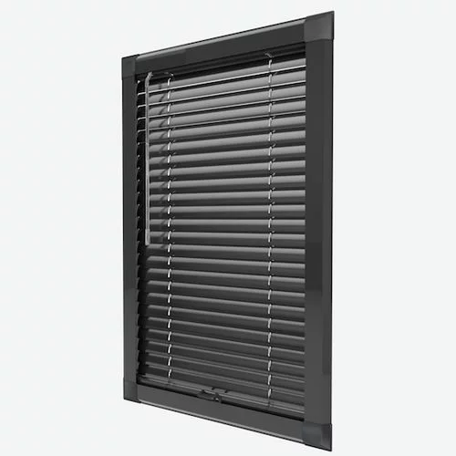 Seraphine Black Perfect Fit Metal Venetian Blind | Online Blindz