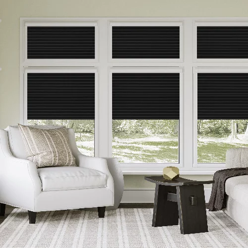 Adelaide Nera Black Perfect Fit Pleated Blind | Online Blindz