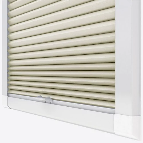 Agustus Blackout Cream Perfect Fit Pleated Blind | Online Blindz