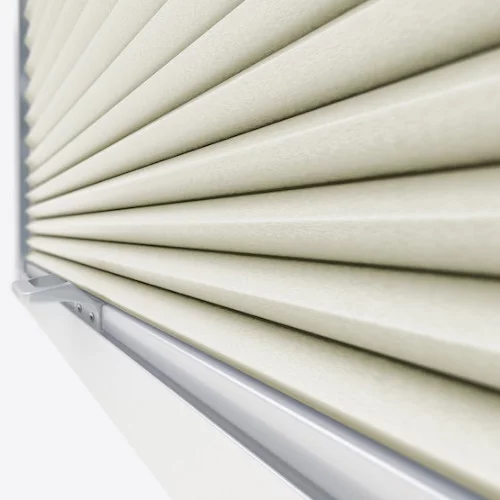 Agustus Blackout Cream Perfect Fit Pleated Blind | Online Blindz