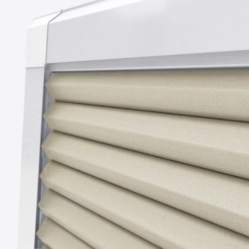 Agustus Blackout Cream Perfect Fit Pleated Blind | Online Blindz