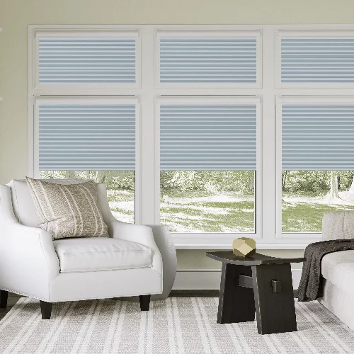 Anya Sea Smoke Perfect Fit Pleated Blind | Online Blindz