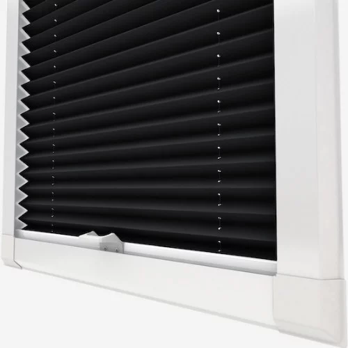 Arbor Jet Black Perfect Fit Pleated Blind | Online Blindz