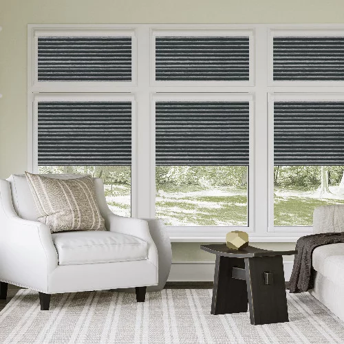 Halle Charcoal Perfect Fit Pleated Blind | Online Blindz