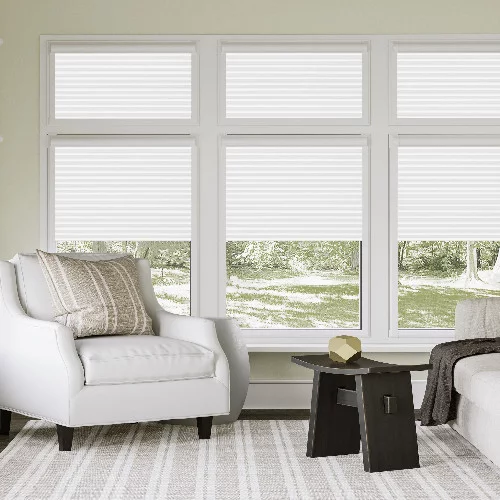 Hermione White Cotton Perfect Fit Pleated Blind | Online Blindz