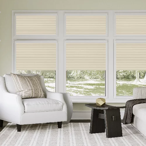 Jeanine Ecru Perfect Fit Pleated Blind | Online Blindz