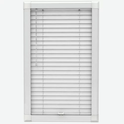 Cia SS Bright White Perfect Fit Real Wood Venetian Blind | Online Blindz