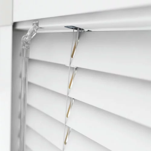 Cia SS Bright White Perfect Fit Real Wood Venetian Blind | Online Blindz