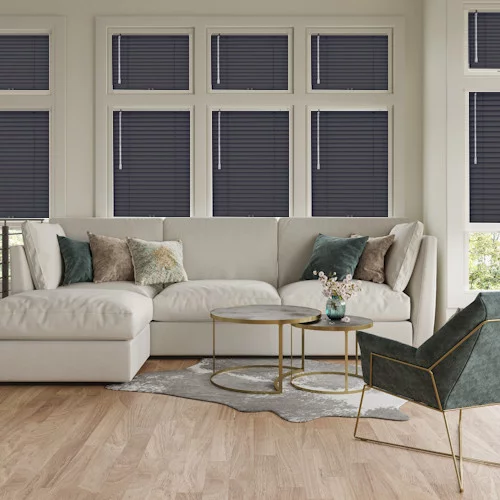 Pure Wood Phantom Grey Perfect Fit Real Wood Venetian Blind | Online Blindz