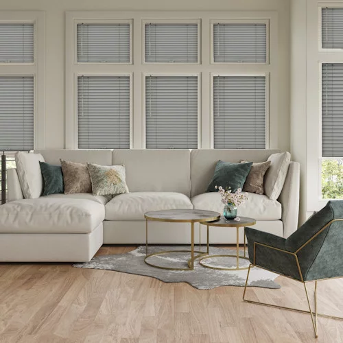 Pure Wood Whitby Grey Perfect Fit Real Wood Venetian Blind | Online Blindz