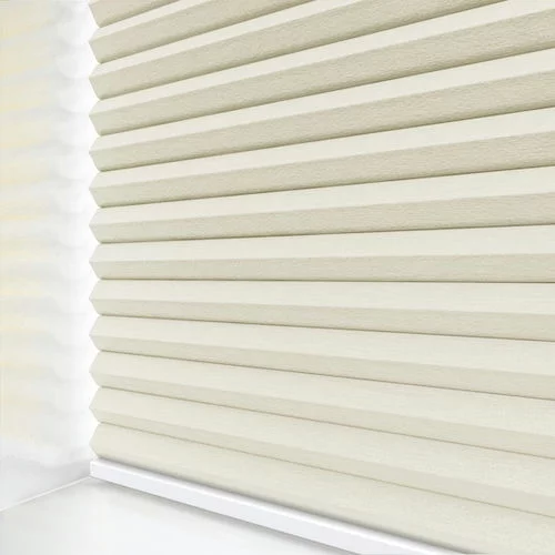 Agustus Blackout Cream Pleated Blind | Online Blindz