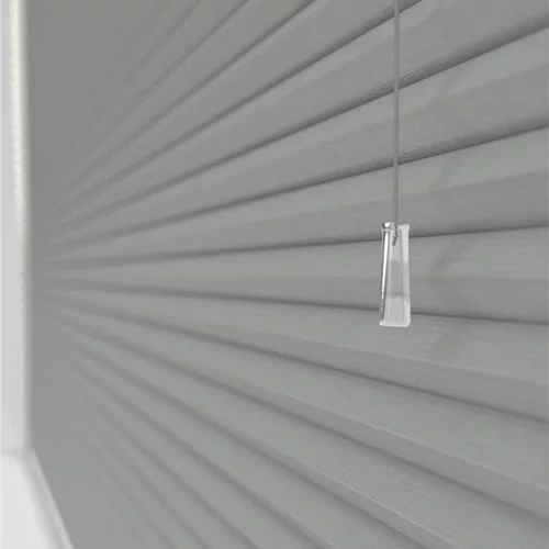 Agustus Blackout Dove Grey Pleated Blind | Online Blindz