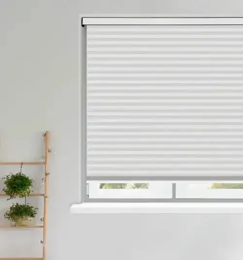 Allyn China White Pleated Blind | Online Blindz