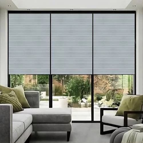 Anya Sea Smoke Pleated Blind | Online Blindz