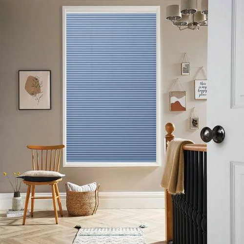 Arbor Sky Blue Pleated Blind | Online Blindz