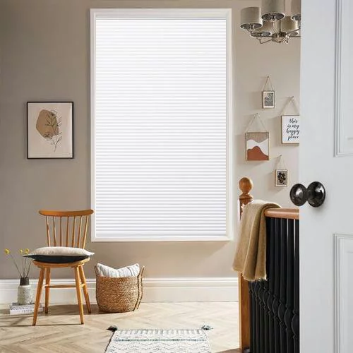 Arbor White Pleated Blind | Online Blindz