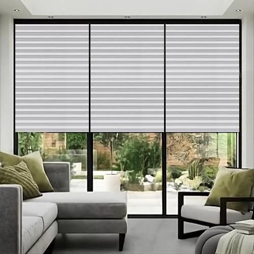 Arcade Blackout White Pleated Blind | Online Blindz