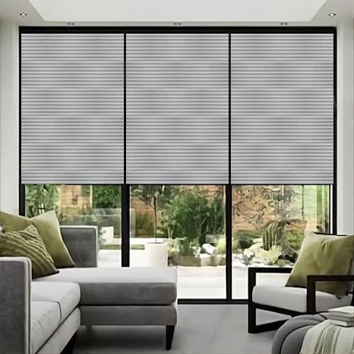 Averie Soft Grey Pleated Blind | Online Blindz